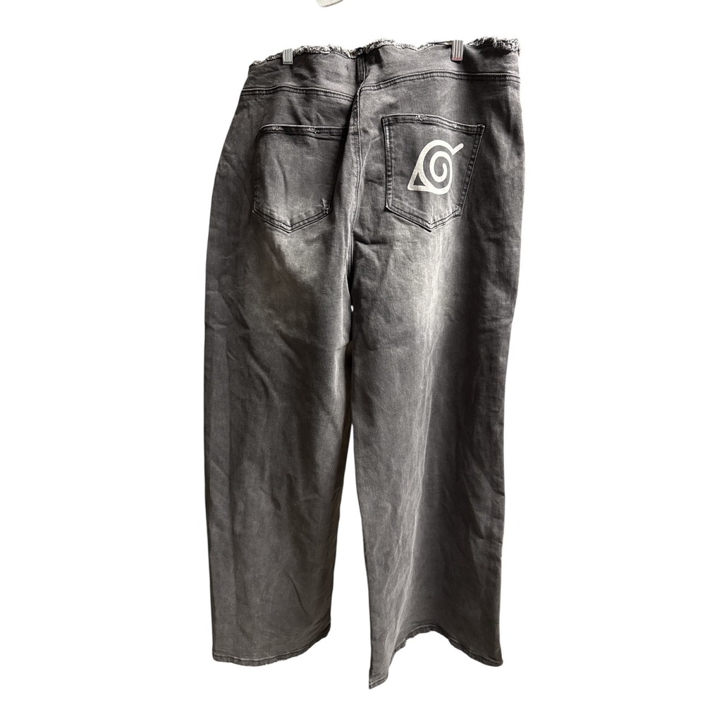 Dolls Kill x Naruto Shippuden Cyberpunk Ninja Wide Leg Harajuku Shinobi Pants 1X - Picture 5 of 8